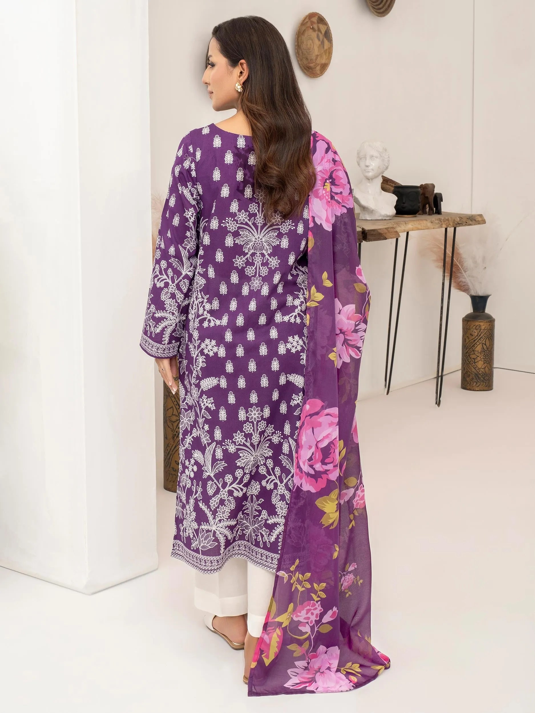 2 Piece Lawn Suit-Printed (Unstitched)