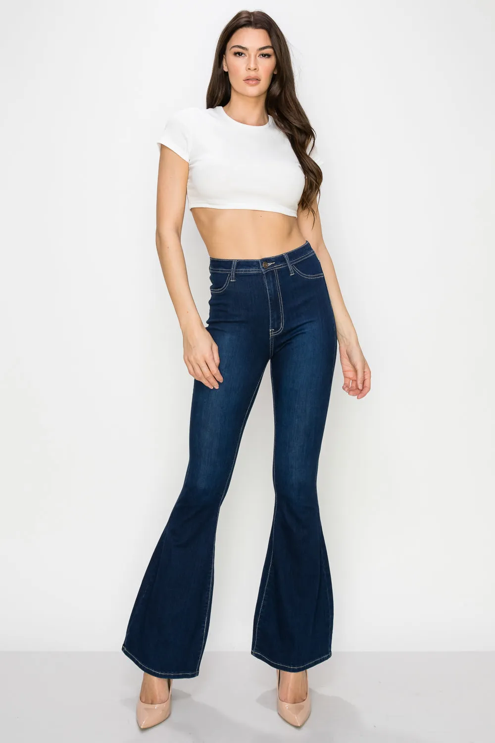 BC-005 OPEN PACK START SOMETHING HIGH RISE FLARE JEANS