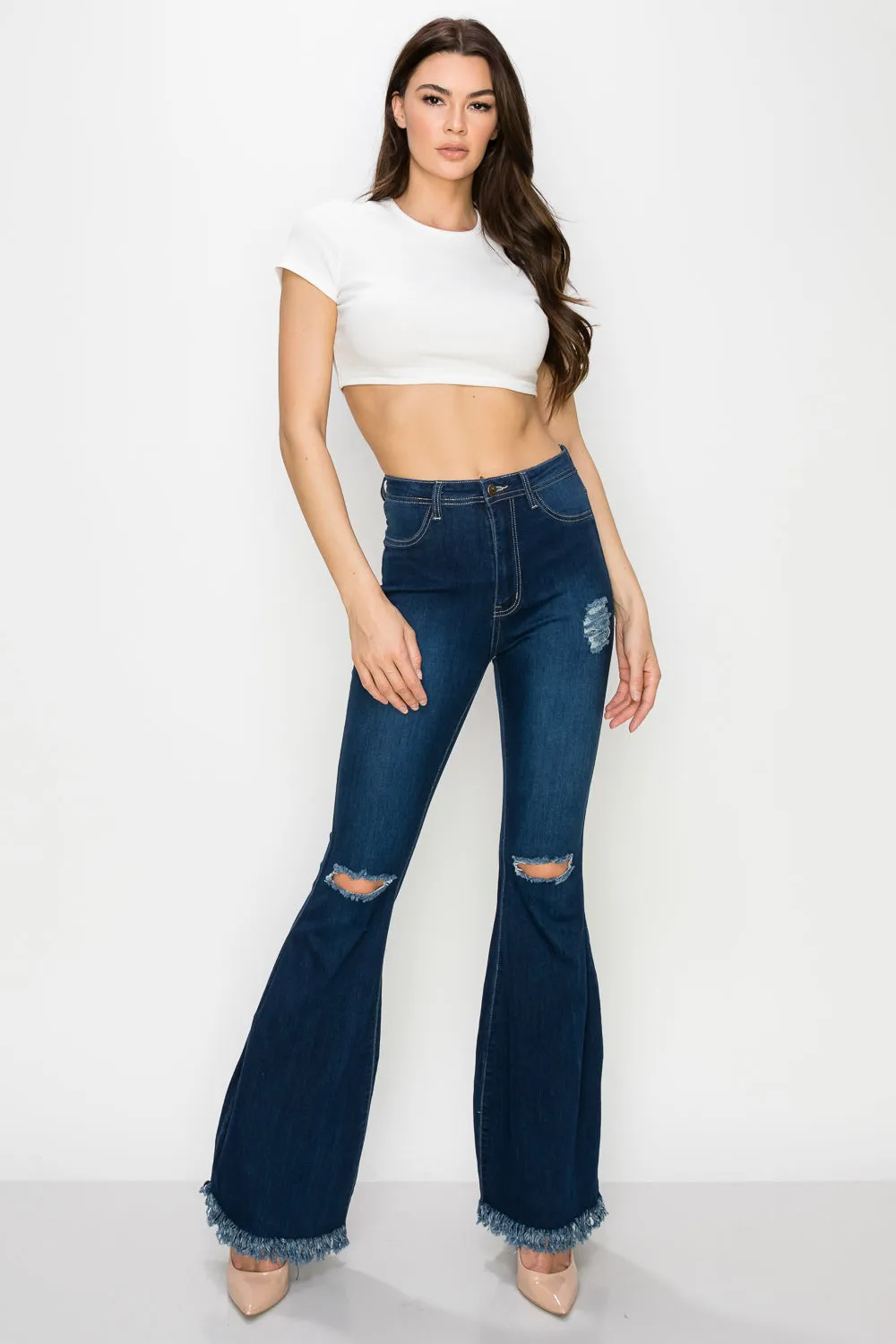 BC-014 OPEN PACK BELL BOTTOM RIPPED DISTRESSED & DESTROYED JEANS