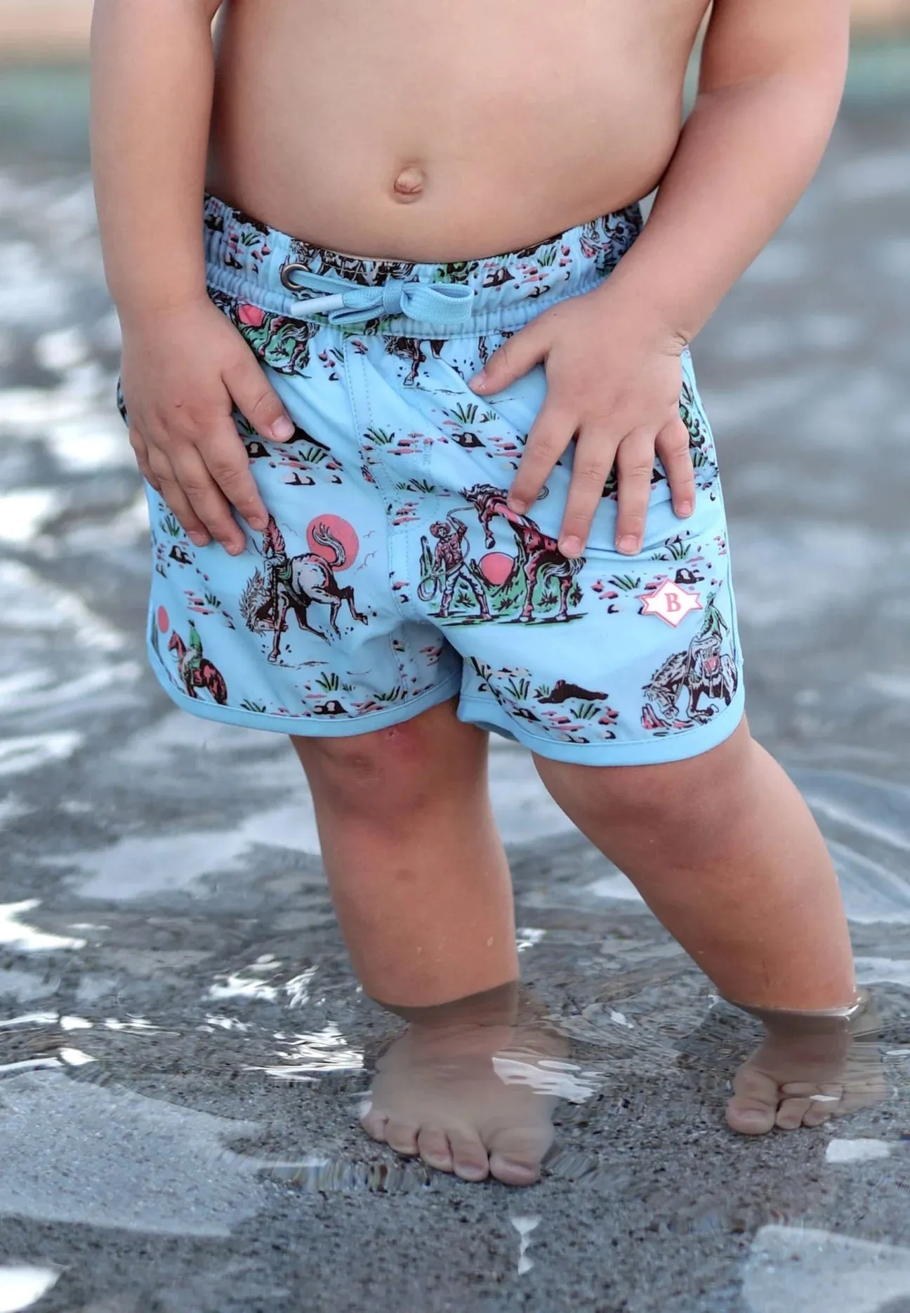 Burlebo Cowboy Up Youth Swim Trunks