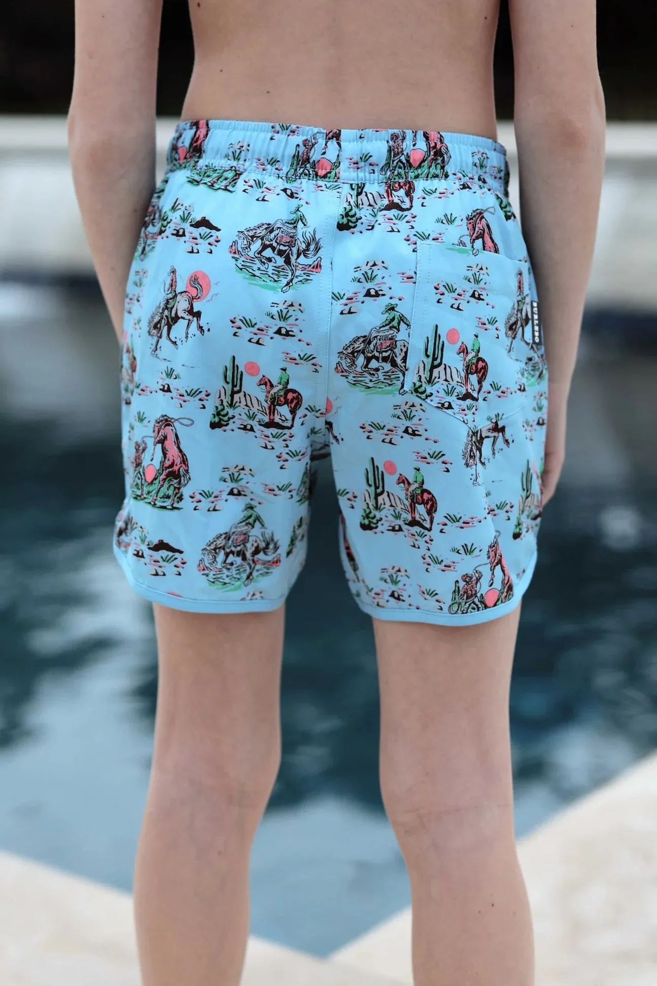 Burlebo Cowboy Up Youth Swim Trunks