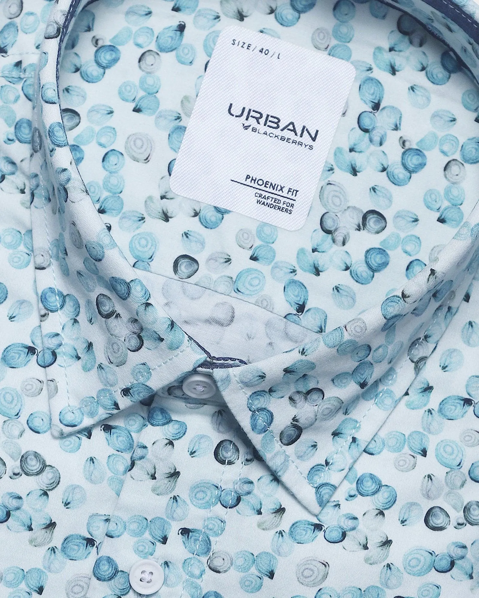 Casual Aqua Printed Shirt - Zuko