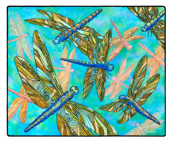 Dragonfly Gathering Print