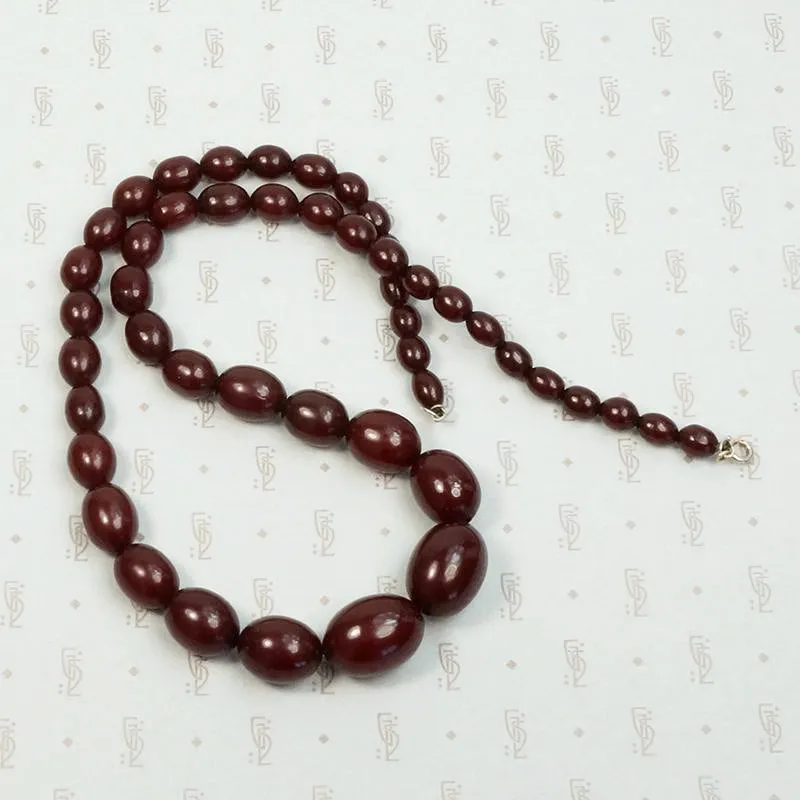 Fabulous Dark Red Amber Graduated Beads