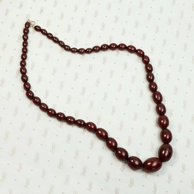 Fabulous Dark Red Amber Graduated Beads