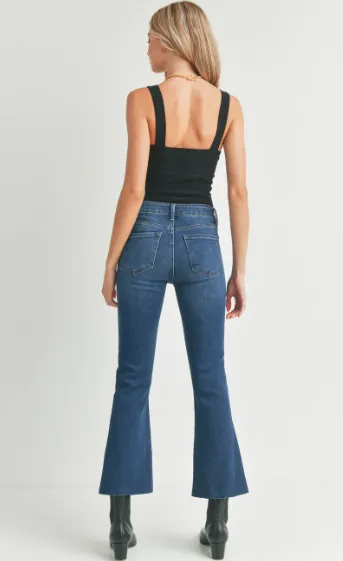 JBD Cropped Flare Dark Wash Jeans