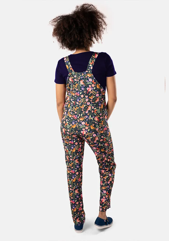 Jordan Spring Bird Print Dungaree