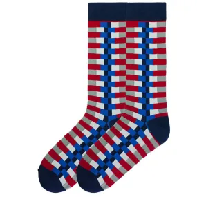 K Bell Mens Zipper Stripe Socks