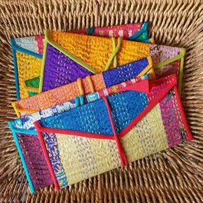 Kantha Gift Envelopes, Set of 6 Assorted