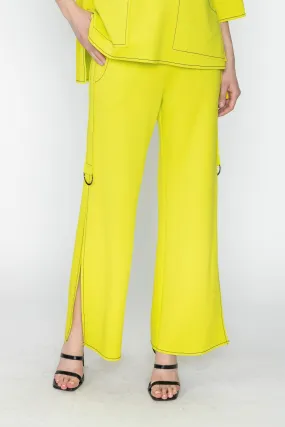 Lime Side D-Ring & Bottom Open Detail Pants