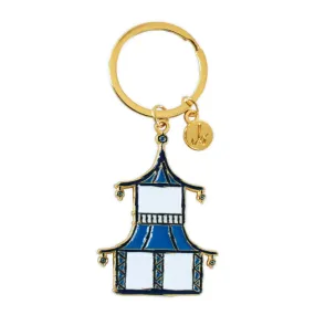 Pagoda Enamel Keychain