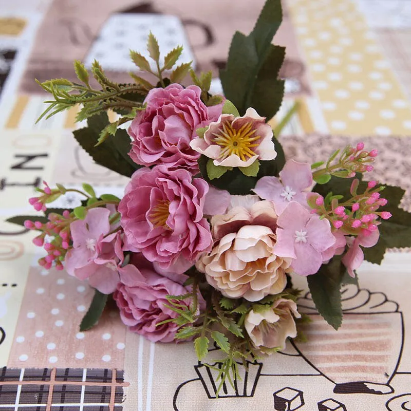 Peony DIY Party Vintage Fake Flowers