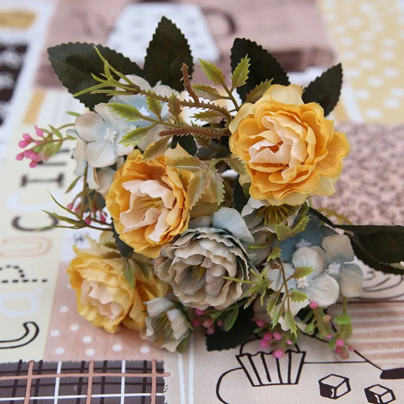 Peony DIY Party Vintage Fake Flowers