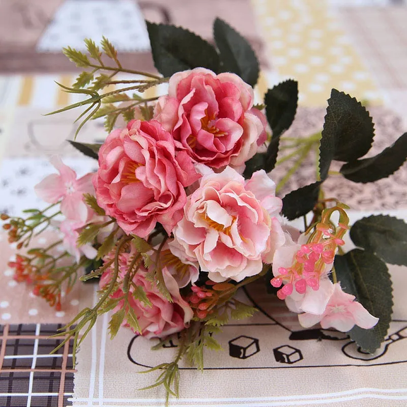 Peony DIY Party Vintage Fake Flowers