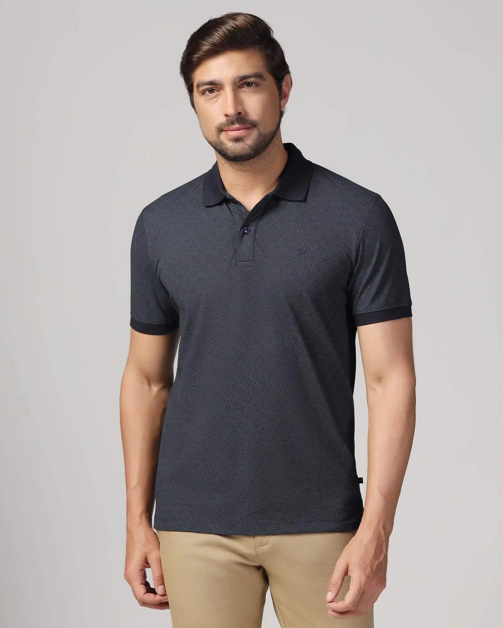 Polo Navy Printed T-Shirt - Taichi