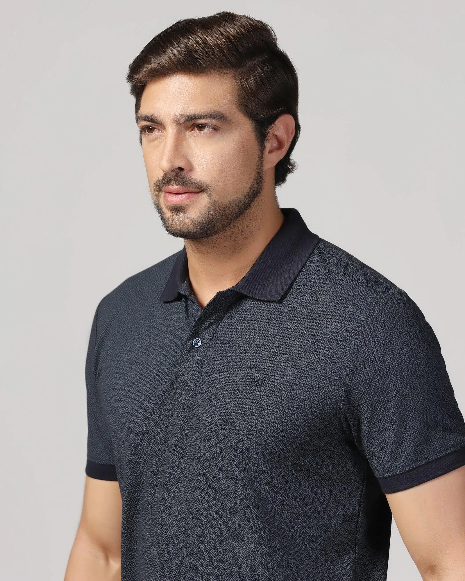 Polo Navy Printed T-Shirt - Taichi