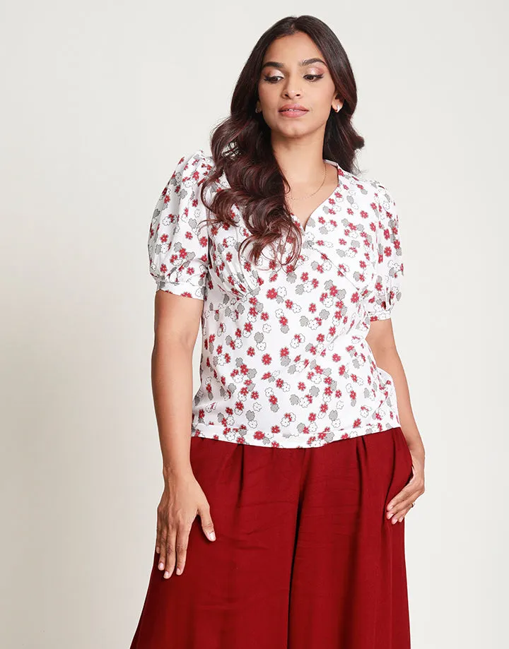 Printed Empire Waist Top