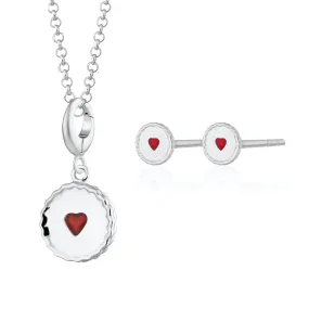 Silver Jammie Dodger Jewellery Set