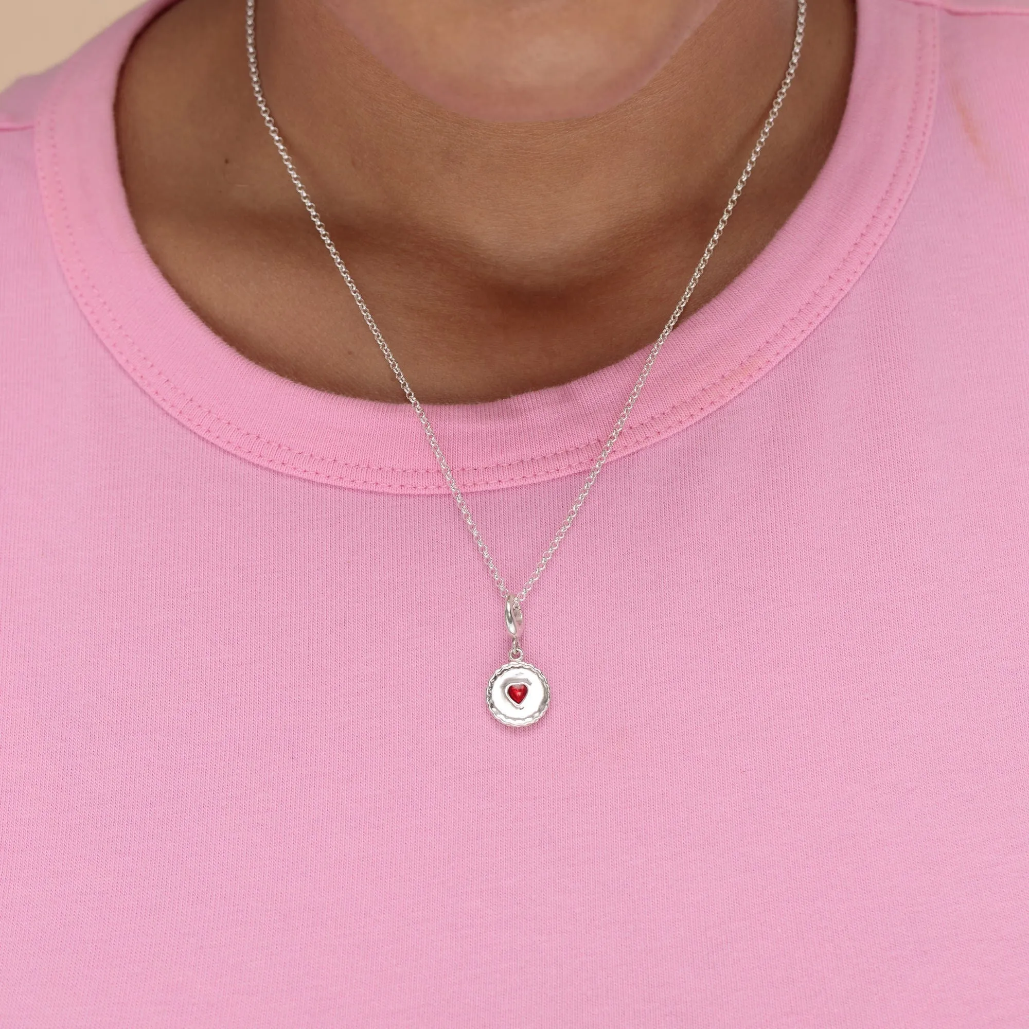 Silver Jammie Dodger Necklace