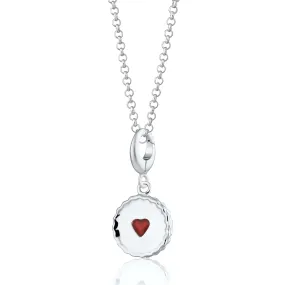 Silver Jammie Dodger Necklace