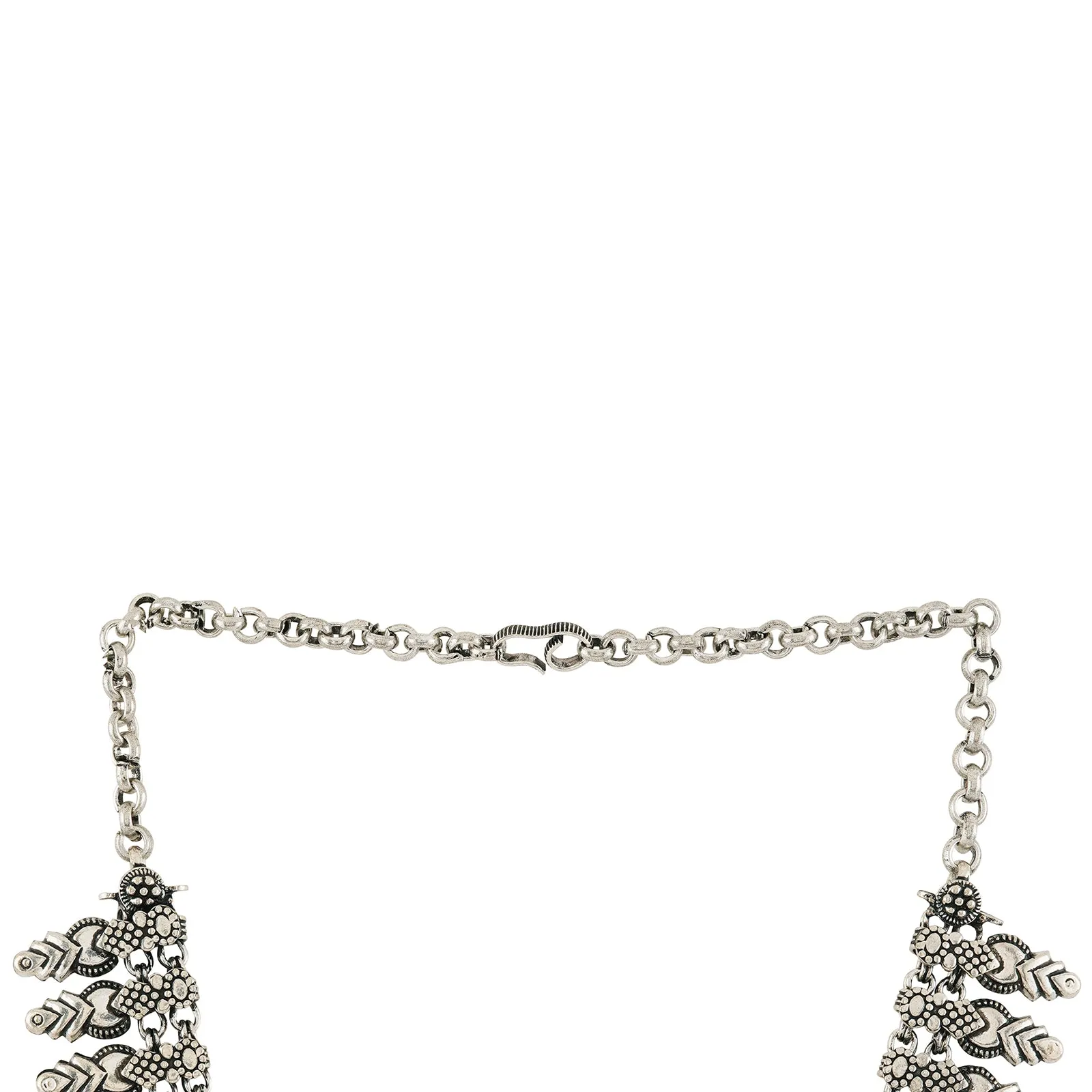 Sitam Silver Oxidised Necklace Set