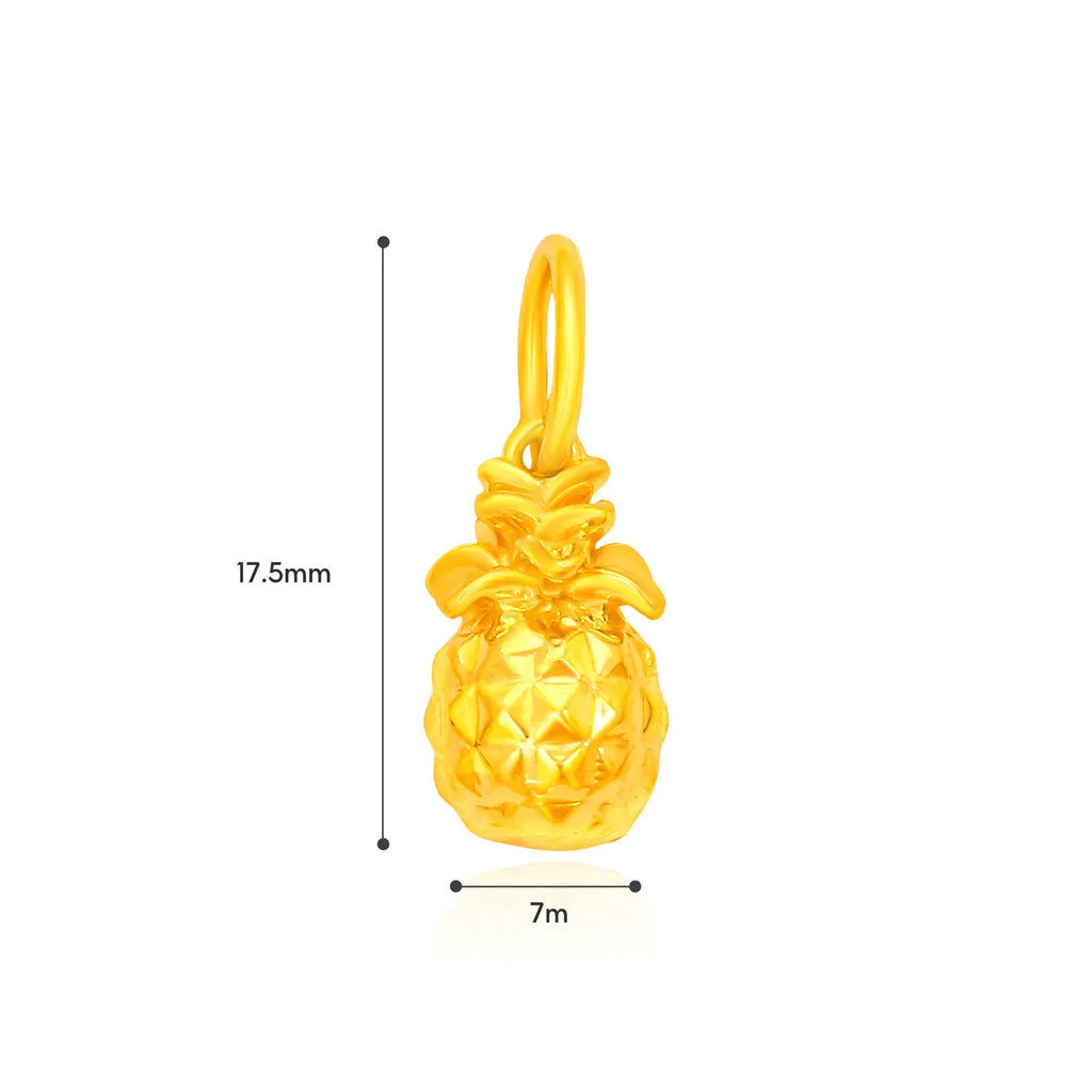 TAKA Jewellery 916 Pure Gold Mini Pineapple Charm