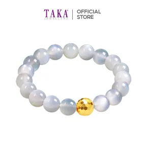 TAKA Jewellery 999 Pure Gold Ball Charm Bracelet