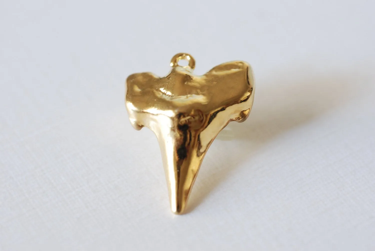 Vermeil Gold Wholesale Shark Tooth Charm, Shark Tooth Pendant, Vermeil Shark Tooth,18k gold plated over Sterling Silver