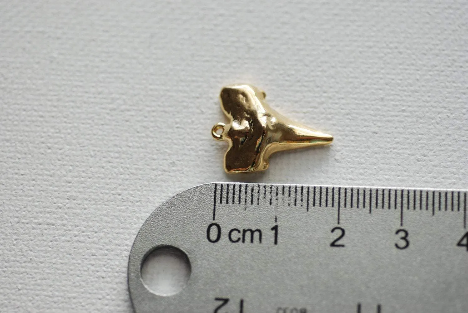 Vermeil Gold Wholesale Shark Tooth Charm, Shark Tooth Pendant, Vermeil Shark Tooth,18k gold plated over Sterling Silver