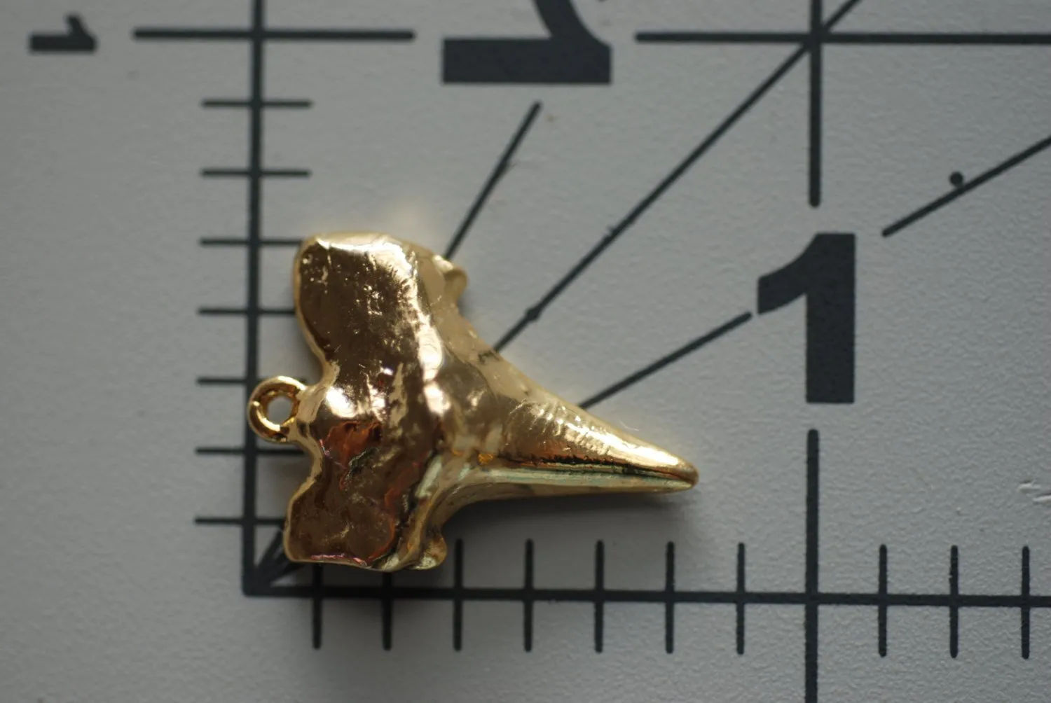 Vermeil Gold Wholesale Shark Tooth Charm, Shark Tooth Pendant, Vermeil Shark Tooth,18k gold plated over Sterling Silver