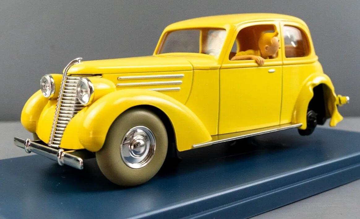 VOITURE TINTIN 1/24 #29961 Broken Car: Crab Golden Claws Hachette Model Car 61