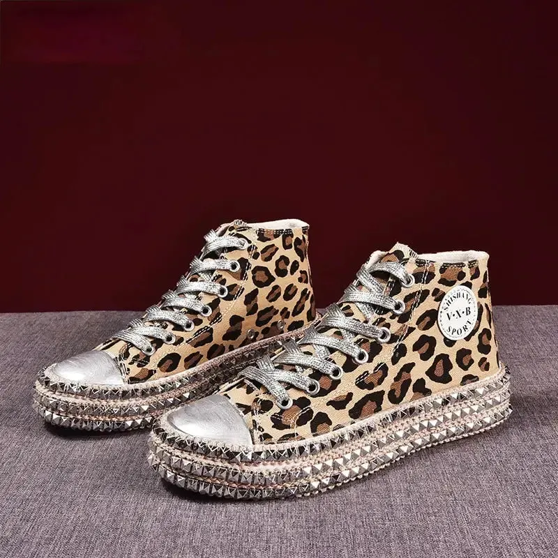 Women Leopard Canvas Shoes