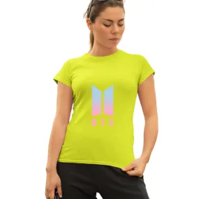 WOMENS BTS -1 PRINTED TSHIRT - VIVID YELLOW