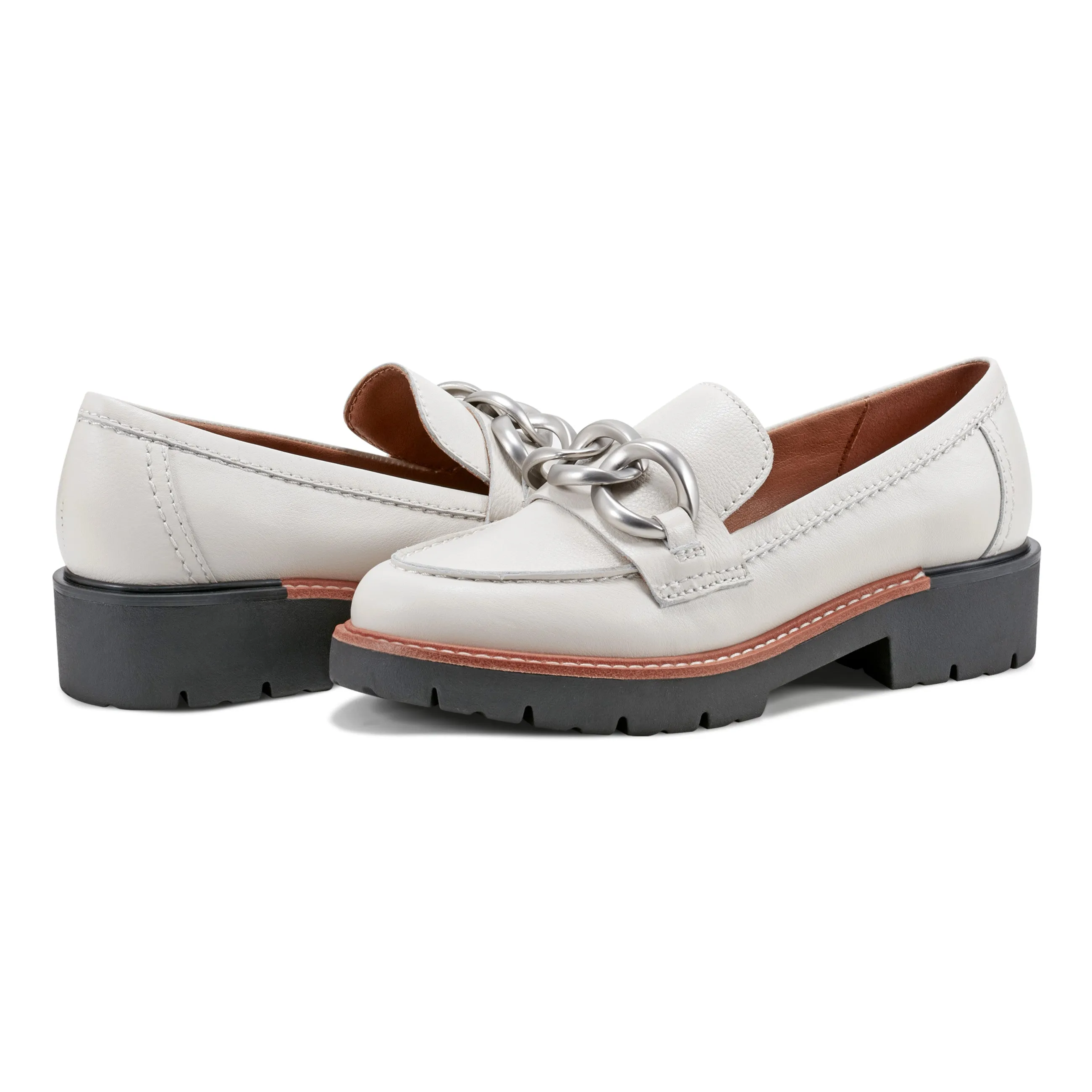 Zalor Round Toe Lug Sole Casual Slip-on Loafers