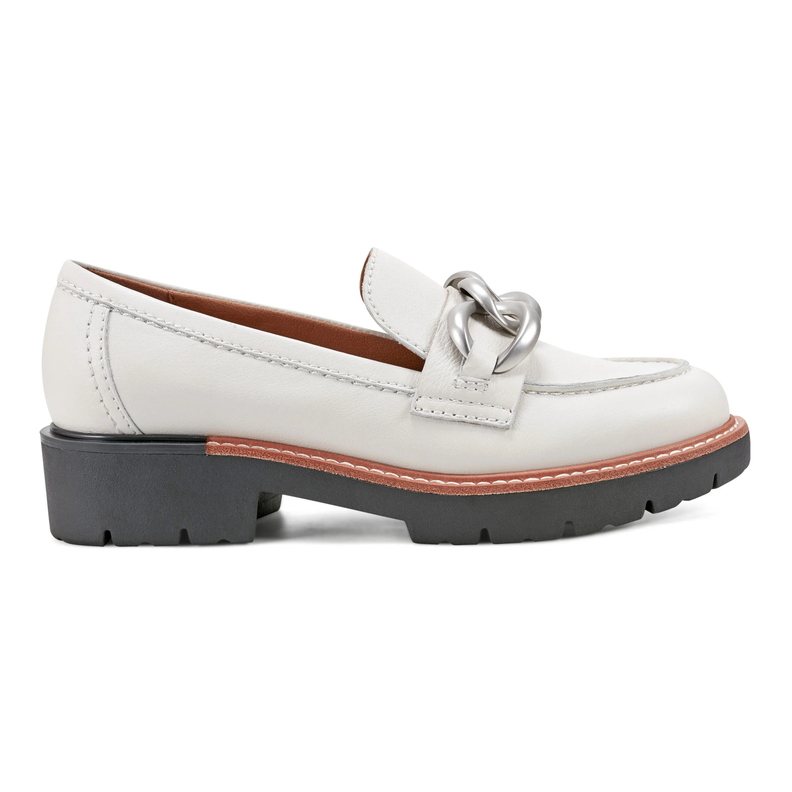 Zalor Round Toe Lug Sole Casual Slip-on Loafers